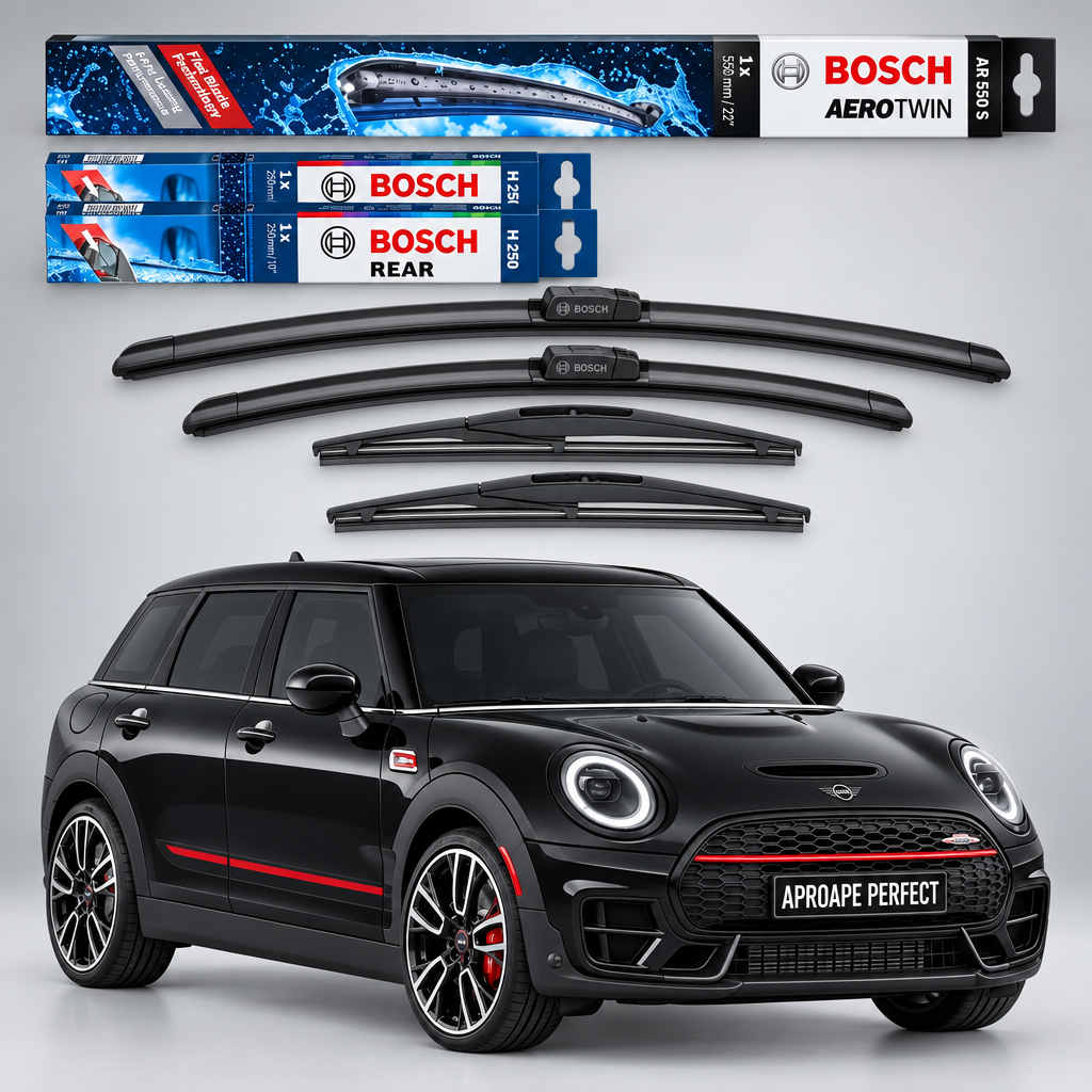 Ștergătoare MINI Clubman Cooper S JCW F54 09.2015–06.2018 | Set Față și Spate Bosch A108S + 2 H250