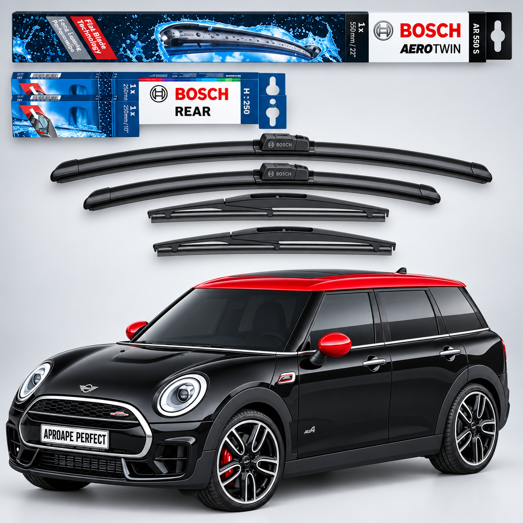 Ștergătoare MINI Clubman John Cooper Works F54 231 CP 11.2016–06.2018 | Set Față și Spate Bosch A108S + 2 H250