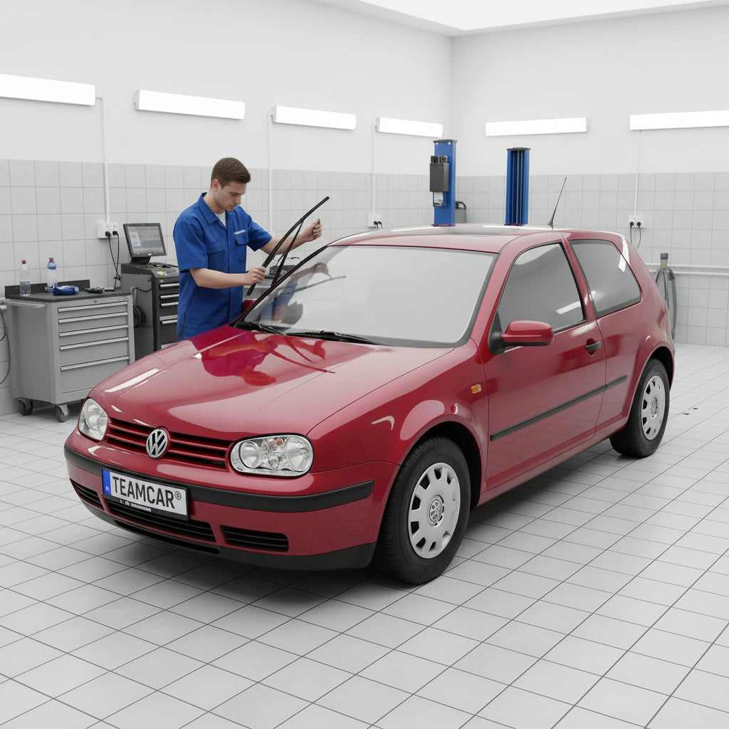 Ablaktörlő csere a 2002–2003 között gyártott 3 ajtós karosszériaváltozathoz a Volkswagen Golf 4 (IV. generáció / 1J típus) modellhez