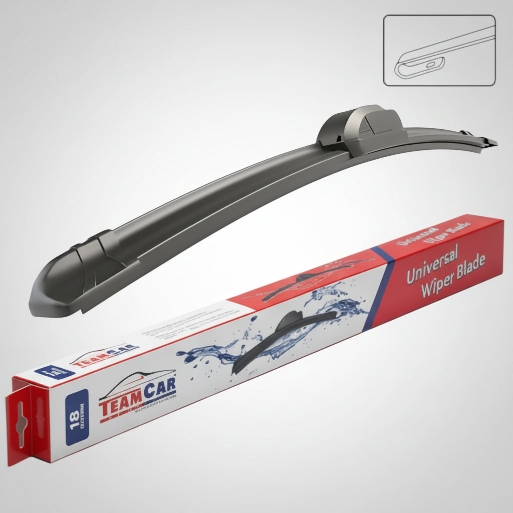 Stergător teamcar flat de 18 inch compatibil cu Bosch AeroTwin și Valeo Silencio