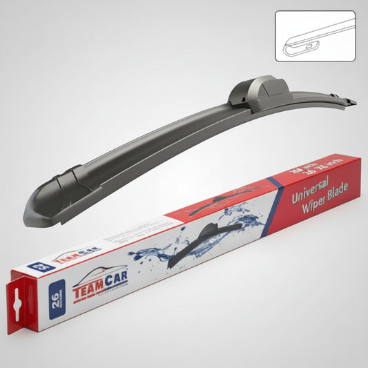 Stergător teamcar flat de 26 inch compatibil cu Bosch AeroTwin și Valeo Silencio