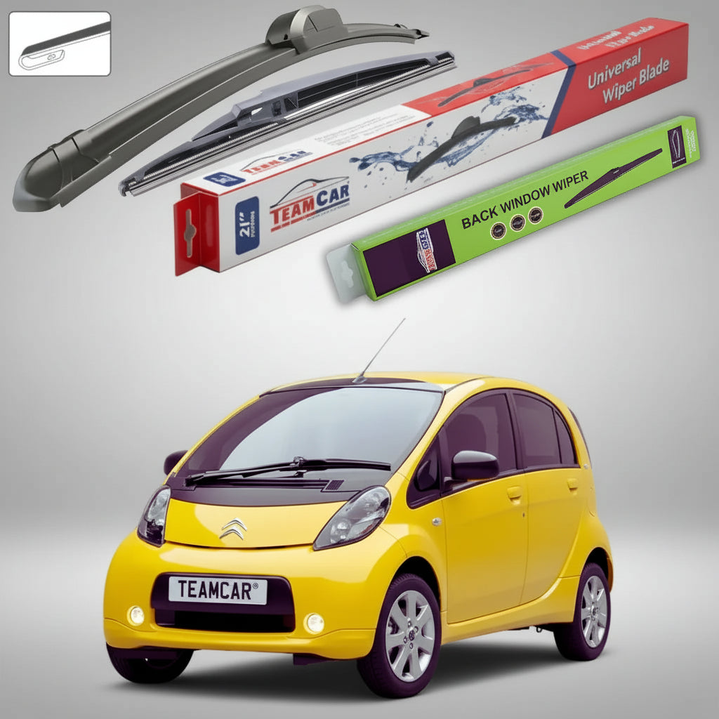 Ștergătoare Citroën C-Zero 2010-prezent | Set Față+Spate Flat – TeamCar®