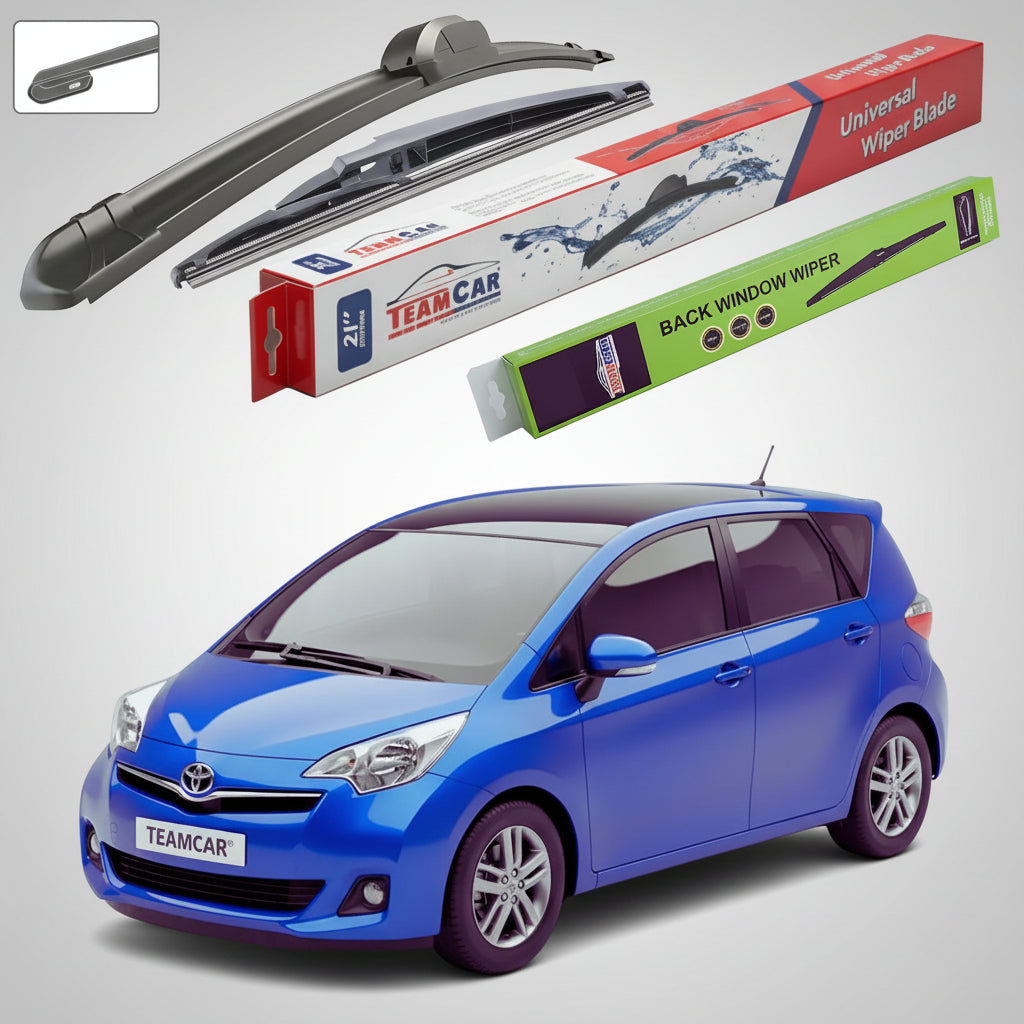 Ștergătoare Toyota Verso-S P12 2010-2015 | Set Față și Spate Flat – TeamCar®