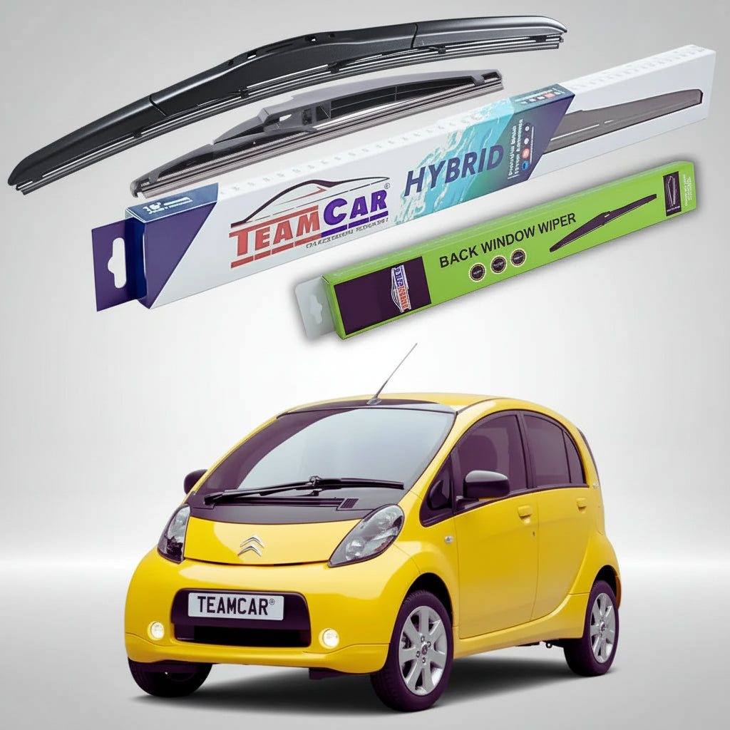 Ștergătoare Citroën C-Zero 2010-prezent | Set Față+Spate Hibrid – TeamCar®