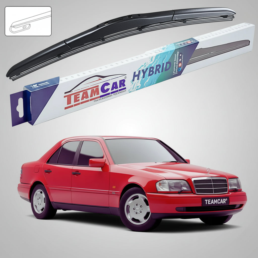 Ștergătoare Mercedes-Benz Clasa C W202 1993-2000 | Set Față Hibrid – TeamCar®