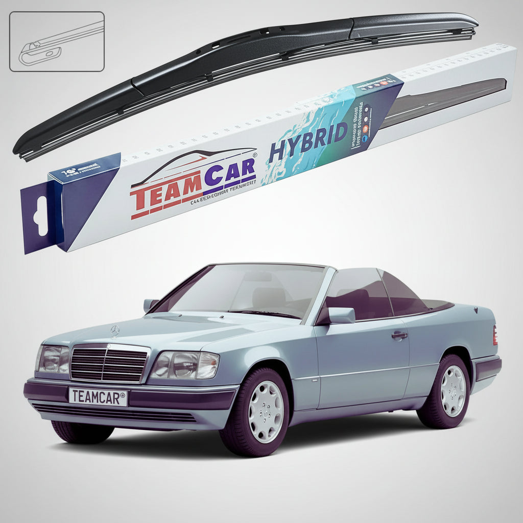 Ștergătoare Mercedes-Benz Clasa E Cabriolet A124 1993-1998 | Set Față Hibrid – TeamCar®