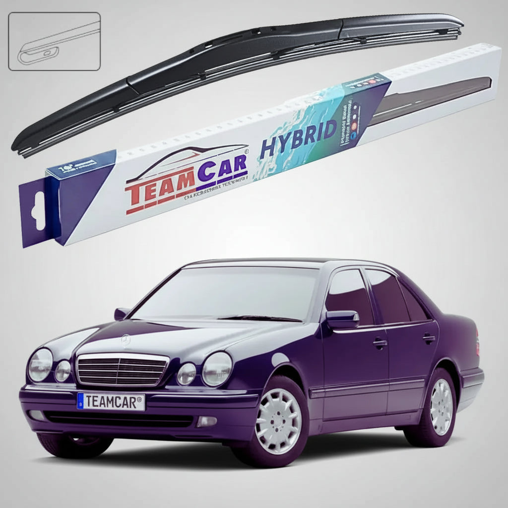 Ștergătoare Mercedes-Benz Clasa E W210 1995-2003 | Set Față Hibrid – TeamCar®