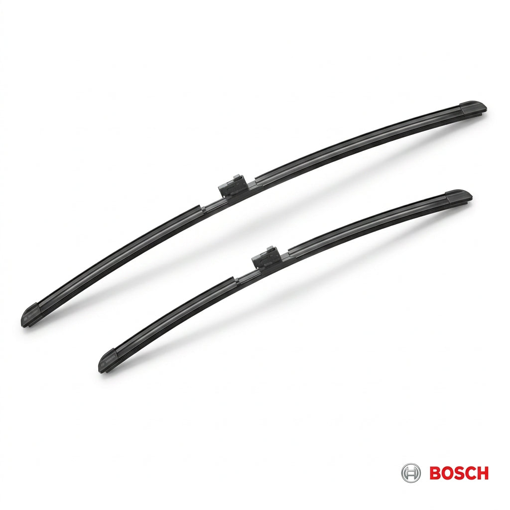 Set Bosch Aerotwin A725S, două lamele și detaliu al capătului