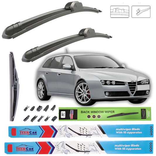 Wipers Alfa Romeo 159 (Sportwagon,939) 2006-2011 Complete set