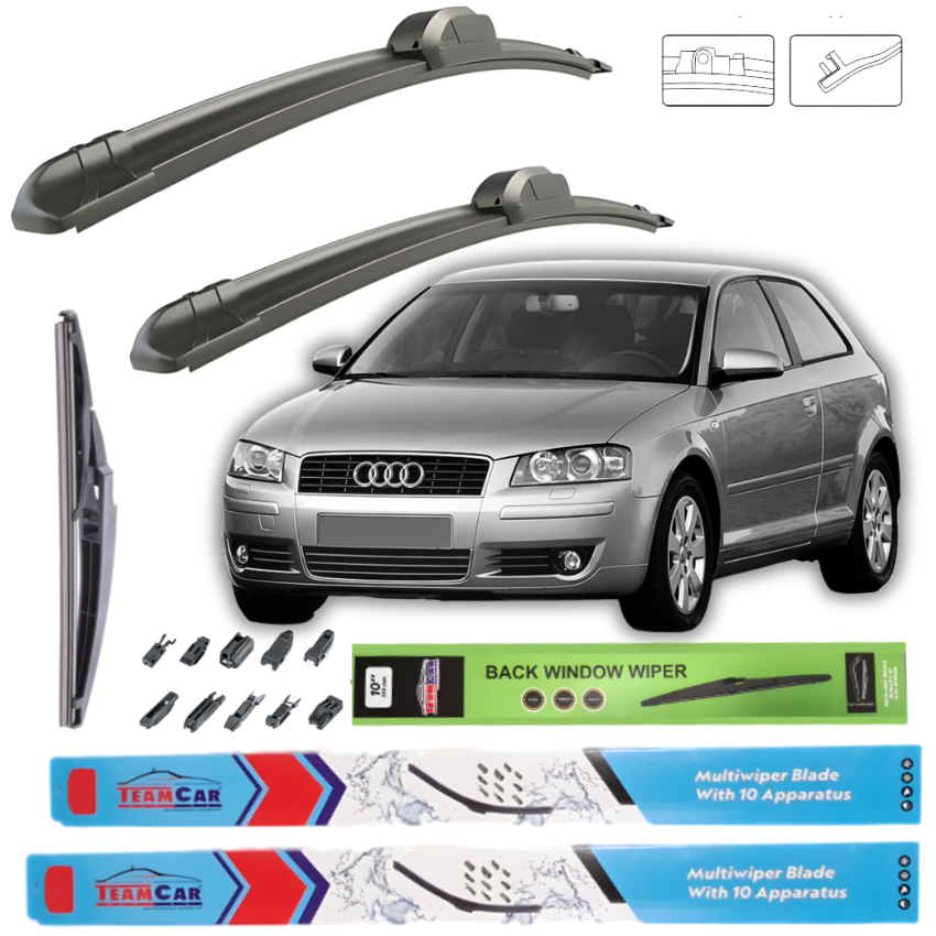 Wipers Audi A3 (8P1) 2003-2004 – Complete Set 