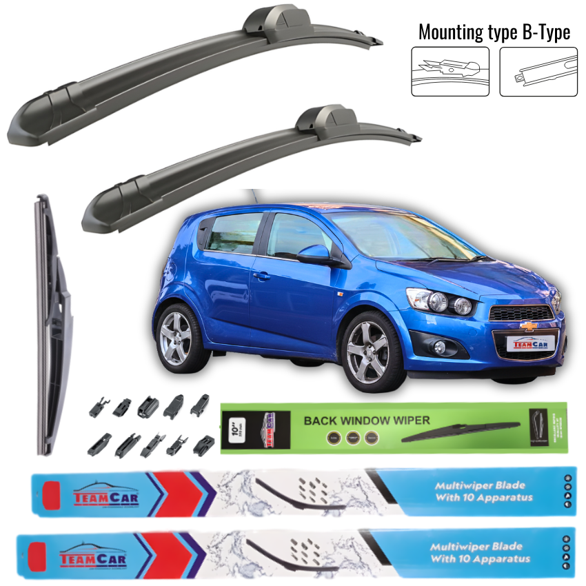 Wipers Chevrolet Aveo (T300) HATCHBACK 2011- 2017 Complete set