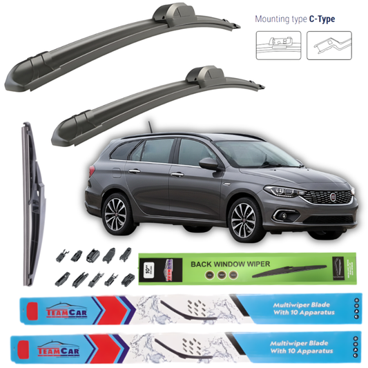 Wipers Fiat Tipo (356) ESTATE / KOMBI 2015-2020 - Complete Set