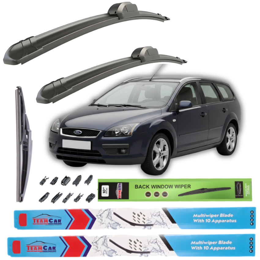 Ștergătoare Ford Focus II Turnier (2004–2008) TeamCar® – Set Complet
