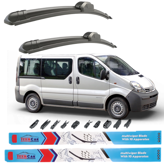 Nissan Primastar Minibus (2001–2006) TeamCar® Flat Wipers – Front Set
