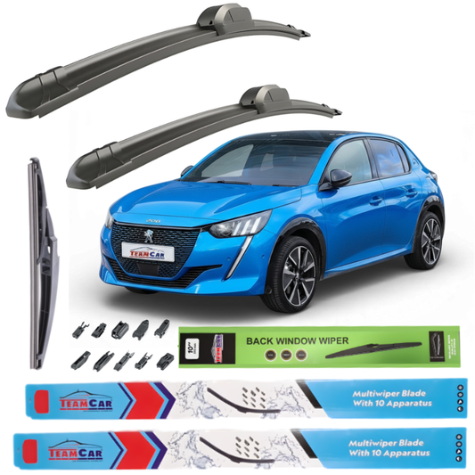 Wipers Peugeot 208 II (P21, 2019–present) – Complete Set