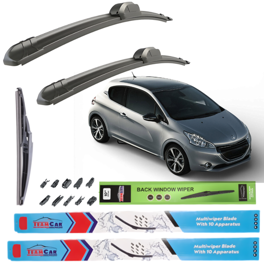 Wipers Peugeot 208 I 3 doors (A9, 2012–2019) – Complete Set