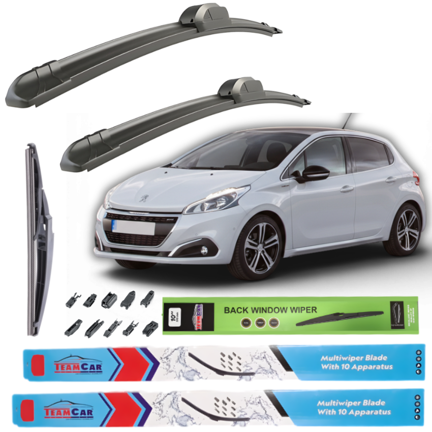 Wipers Peugeot 208 I 5 doors (A9, 2012–2019) – Complete Set