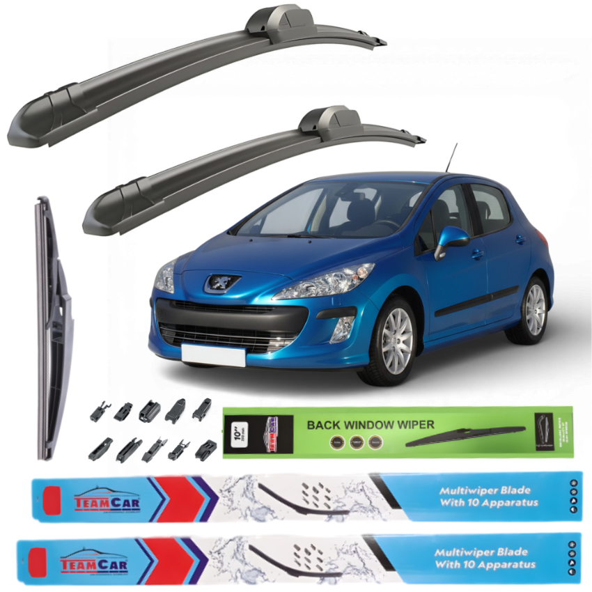Scheibenwischer Peugeot 308 I Schrägheck (2007–2011) TeamCar® – Komplettset