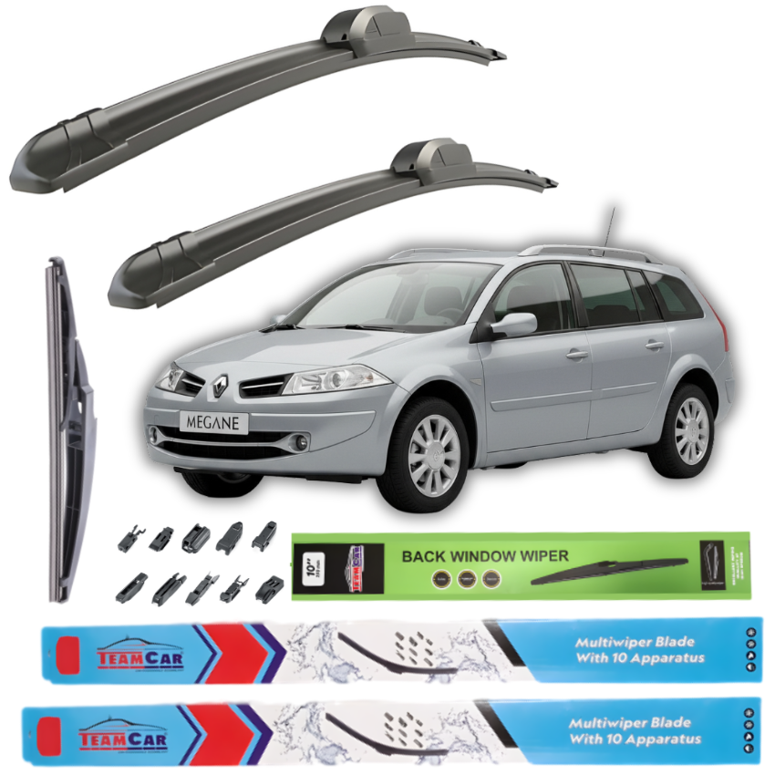 Wipers Renault Megane II Grandtour 2006–2009 – Complete Set