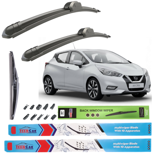 Nissan Micra K14 (2017–2023) TeamCar® Wipers – Complete Set