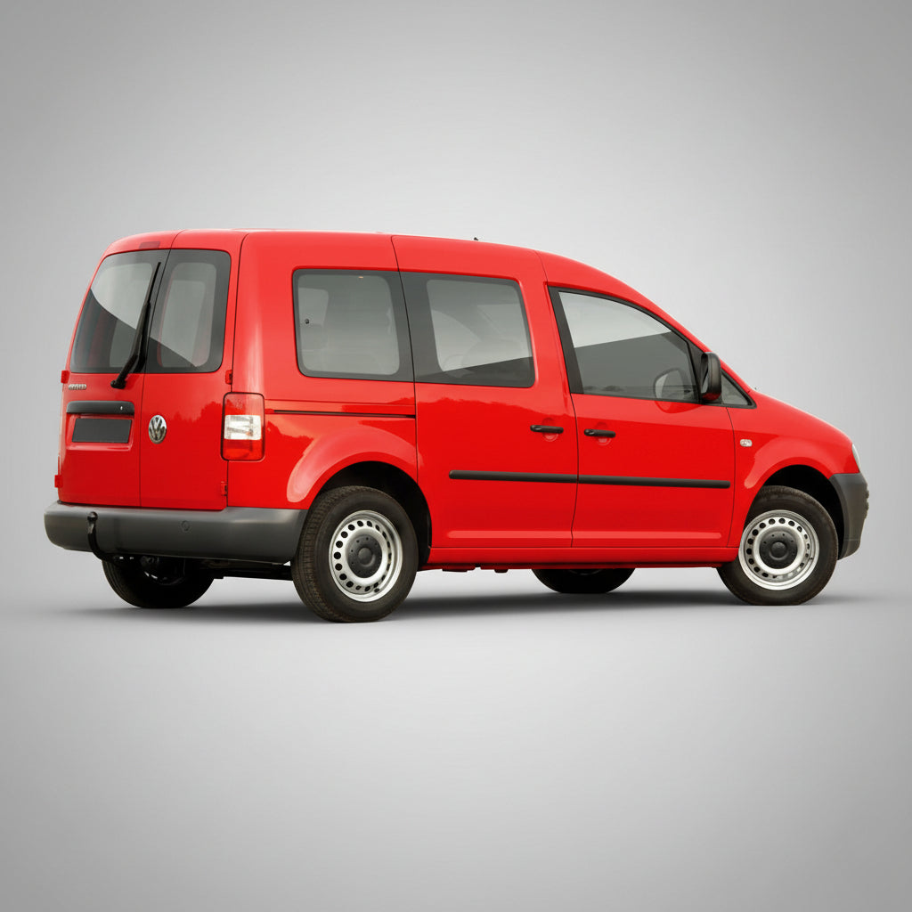 Tray Type Mats Compatible with Volkswagen Caddy 2003-2010, Black