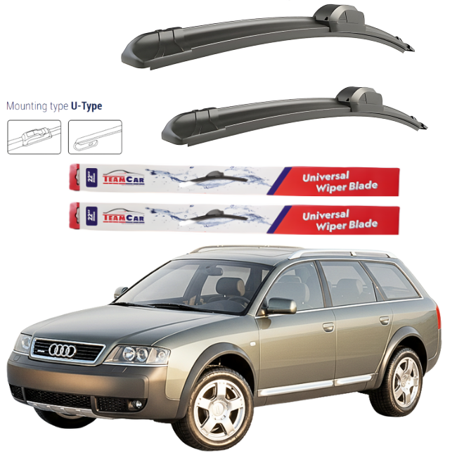 Scheibenwischer Audi A6 (Allroad C5, 4BH) 2000-2001 – Flachfront-Set