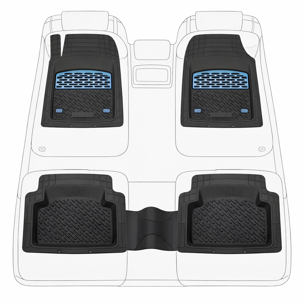 Covorașe Auto Tip Tăviță Compatibile Volkswagen Phaeton 2002–2007 - Blue